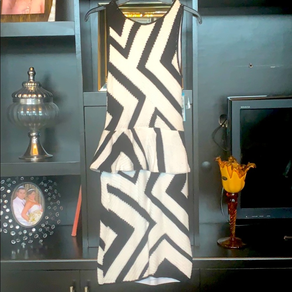 Alice and Olivia peplum knitted dress XS